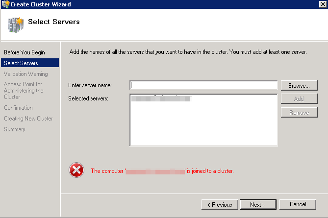 Cluster name. Создание кластера Windows Server 2016. Ware point.