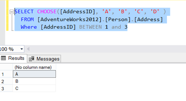 how to execute a function in adventureworks2012 database