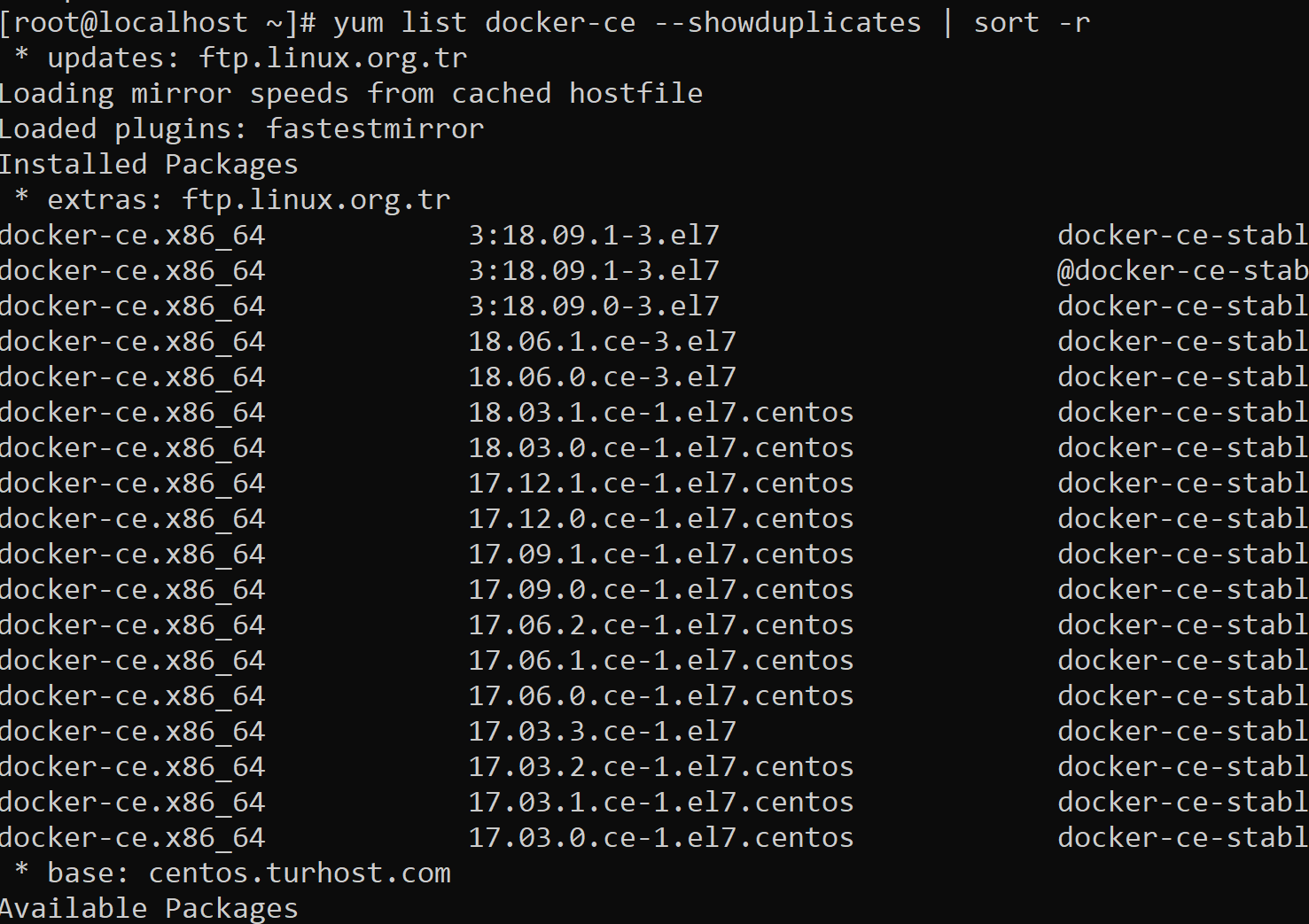 centos 7 install docker