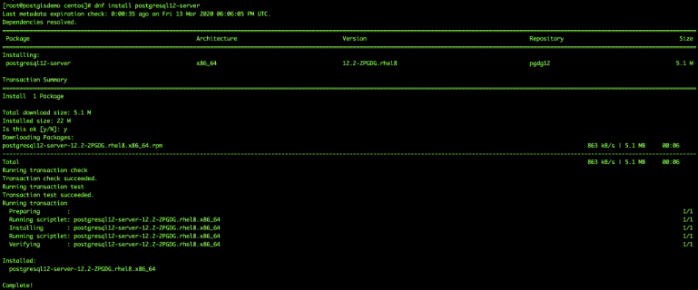 Как установить postgresql 12 на centos