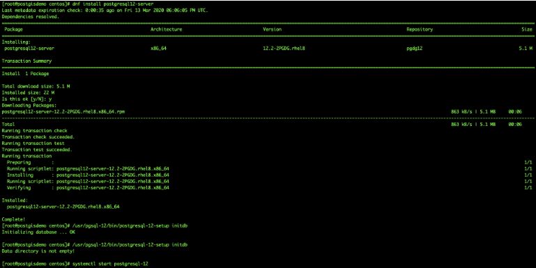 centos install postgresql 12